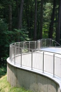 Circum round curved balustrade with picket infill