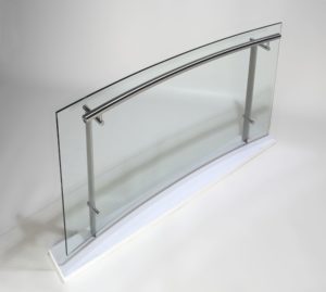 Konic railing with glass infill
